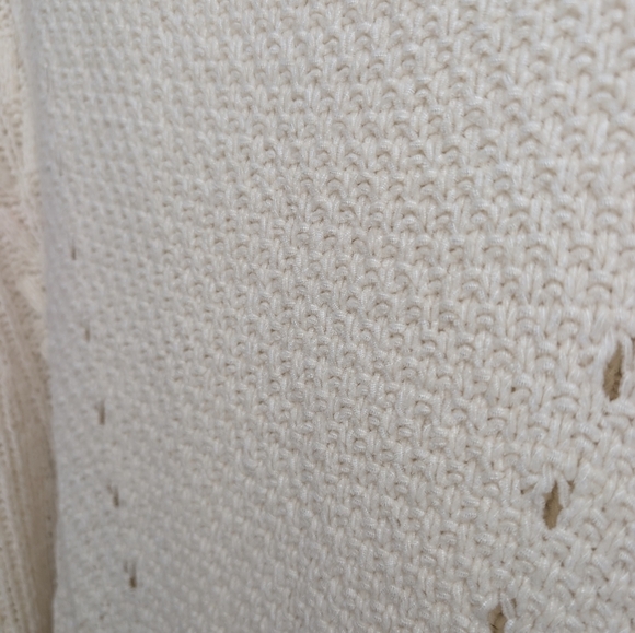 Penningtons Women’s 2XL Cream Knit V-Neck Oversized Sweater Poncho Style - Picture 6 of 11